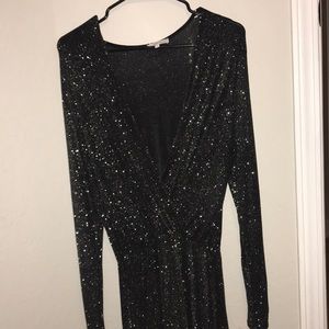 Sparkly long sleeve romper